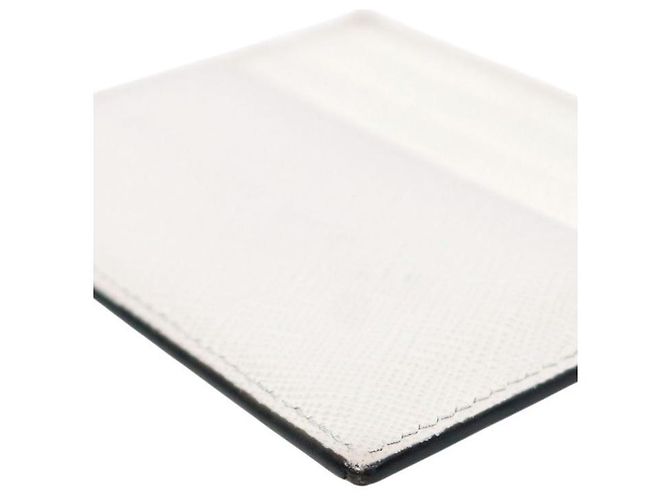 Prada Tarjetero de cuero Saffiano blanco - vista 9