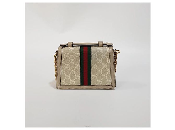 Gucci Borsa a tracolla mini Ophidia GG Marrone - vista 5
