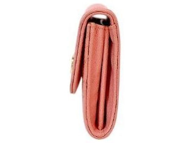 Chanel Tarjetero Boy Card Wallet de piel caviar rosa - vista 2