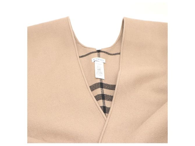 Burberry Sciarpa e mantella poncho a quadri in lana Marrone - vista 15