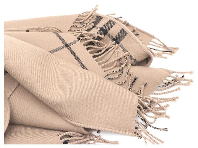 Burberry Sciarpa e mantella poncho a quadri in lana Marrone - vista 16