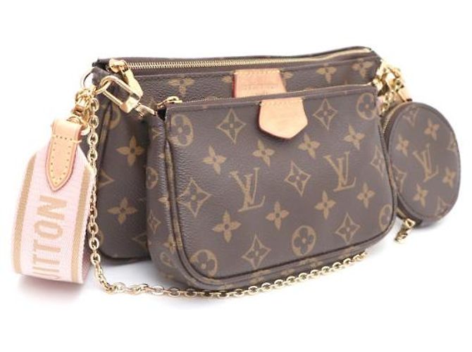 Louis Vuitton Borsa a tracolla e crossbody Monogram Multi Pochette Accessories Rosa - vista 11