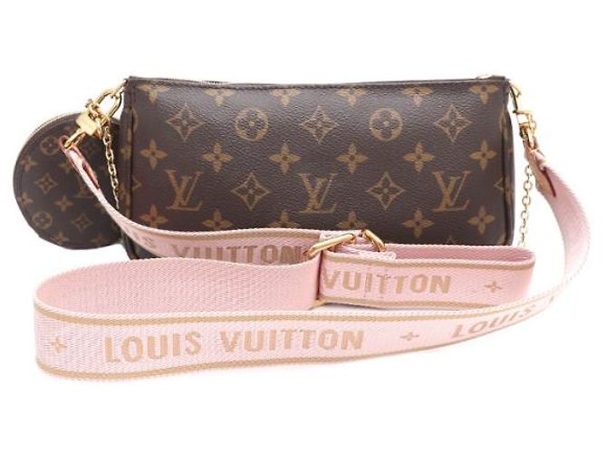 Louis Vuitton Borsa a tracolla e crossbody Monogram Multi Pochette Accessories Rosa - vista 12