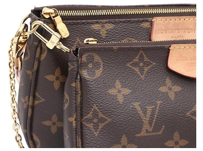 Louis Vuitton Borsa a tracolla e crossbody Monogram Multi Pochette Accessories Rosa - vista 13