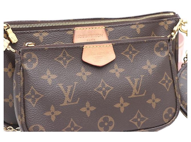 Louis Vuitton Borsa a tracolla e crossbody Monogram Multi Pochette Accessories Rosa - vista 14