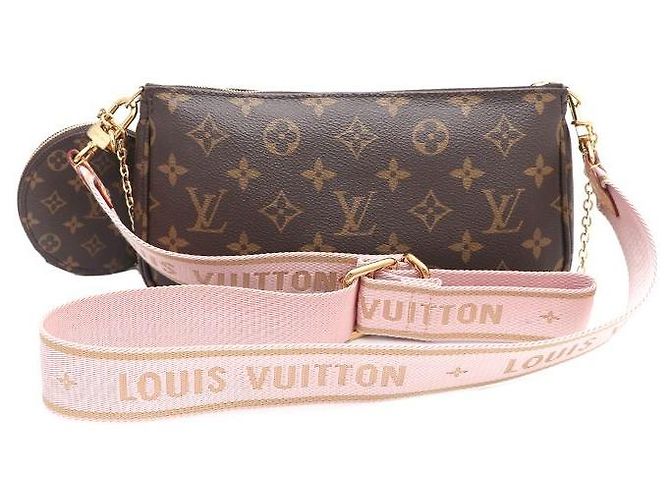 Louis Vuitton Borsa a tracolla e crossbody Monogram Multi Pochette Accessories Rosa - vista 3