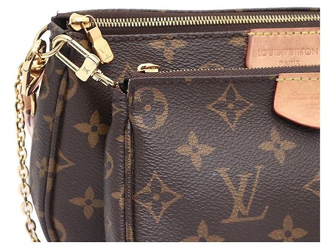 Louis Vuitton Borsa a tracolla e crossbody Monogram Multi Pochette Accessories Rosa - vista 4