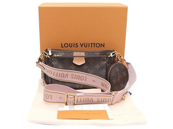 Louis Vuitton Borsa a tracolla e crossbody Monogram Multi Pochette Accessories Rosa - vista 9