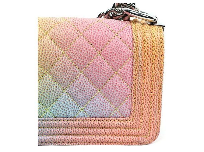 Chanel Rainbow Mini Caviar Boy Bag Multicolore - vista 10