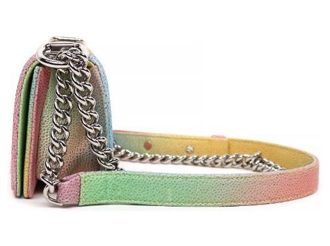 Chanel Rainbow Mini Caviar Boy Bag Multicolore - vista 2