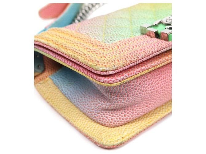 Chanel Rainbow Mini Caviar Boy Bag Multicolore - vista 6