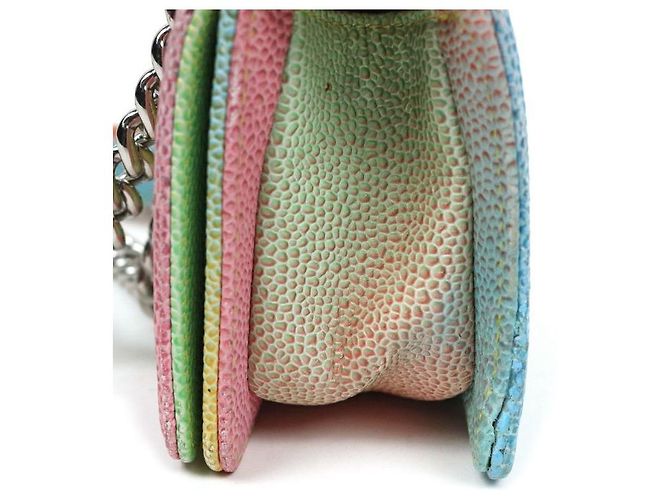 Chanel Rainbow Mini Caviar Boy Bag Multicolore - vista 9