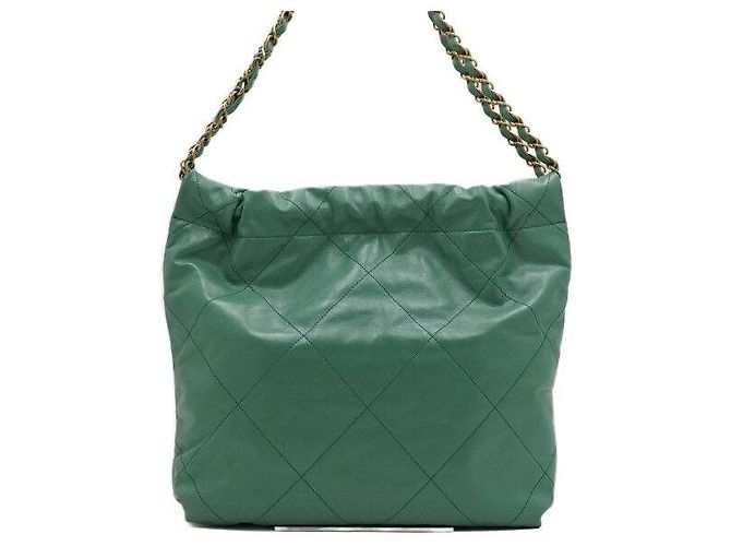 Chanel Picca borsa a tracolla e crossbody in metallo dorato Verde - vista 5