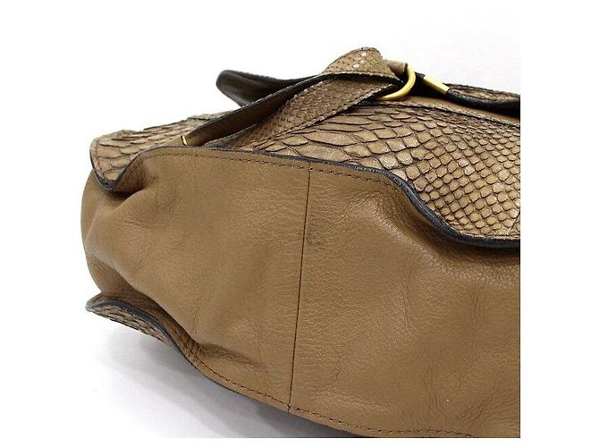 Chloé Marcie Large Python Tote Bag Hellbraun - Ansicht 7
