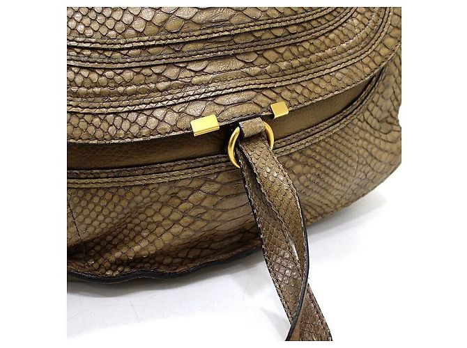 Chloé Marcie Large Python Tote Bag Hellbraun - Ansicht 9