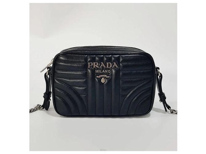 Prada Borsa a tracolla Diagram Chain Nero - vista 2