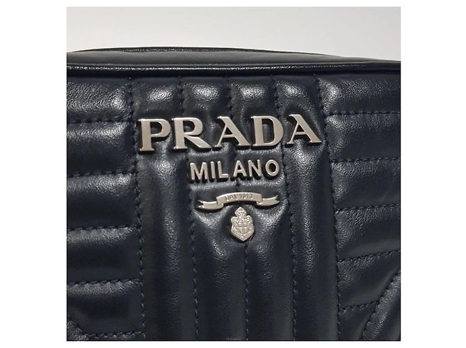 Prada Borsa a tracolla Diagram Chain Nero - vista 3
