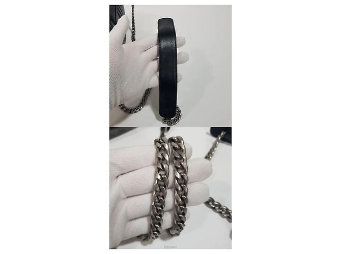 Prada Borsa a tracolla Diagram Chain Nero - vista 6