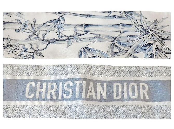 Dior Seidentuch Blau Weiß - Ansicht 2