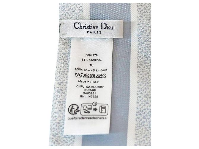 Dior Seidentuch Blau Weiß - Ansicht 3