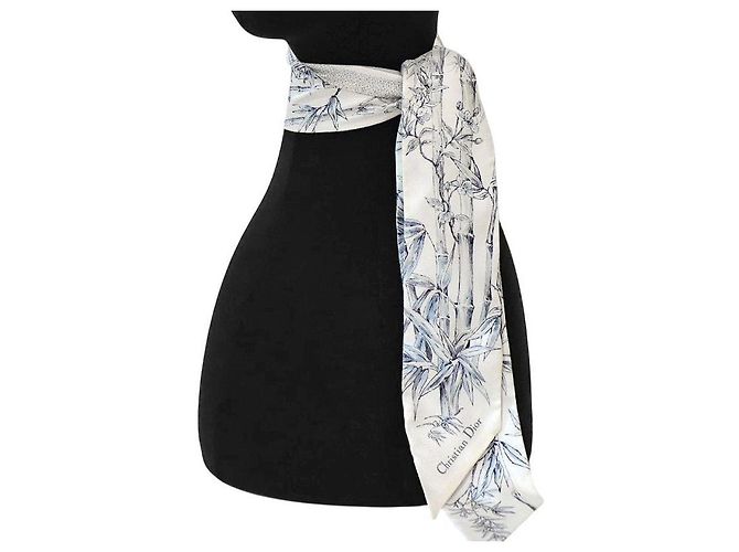 Dior Seidentuch Blau Weiß - Ansicht 5
