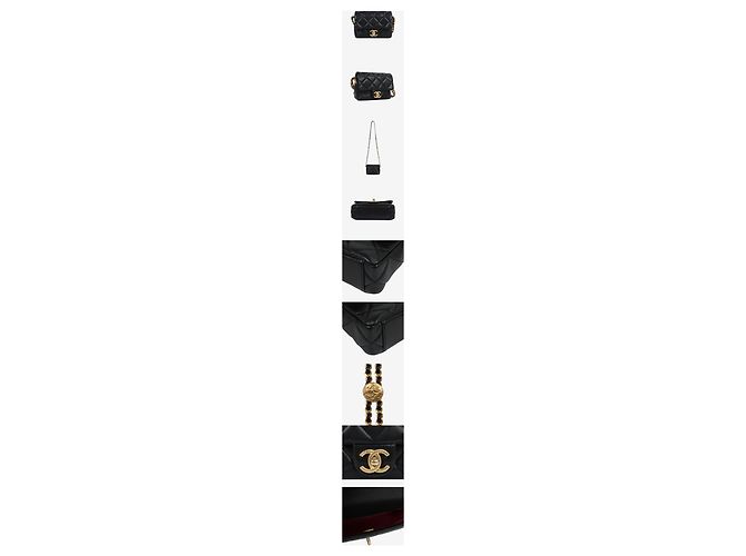 Chanel Borsa Mini Flap Caviar Classic Gold Medal inutilizzata Nero - vista 2