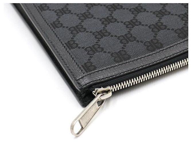 Balenciaga Borsa a pochette da uomo BB Canvas Hacker Project Nero - vista 6