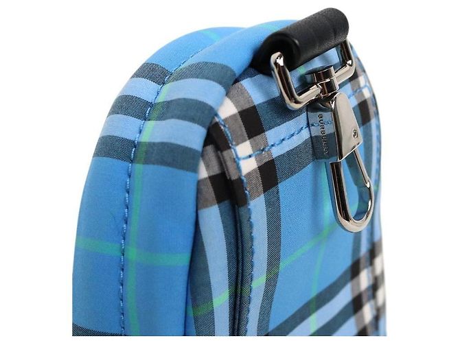 Burberry Blue Check Backpack Keyring Charm - view 4