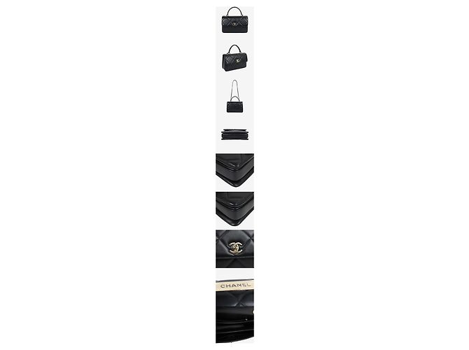 Trendy CC Chanel Borsa CC Medium Flap Trendy Serie Nero e Oro - vista 2