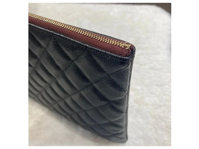 Chanel Borsa a Pochette Caviar New Medium Black Series Nero - vista 4