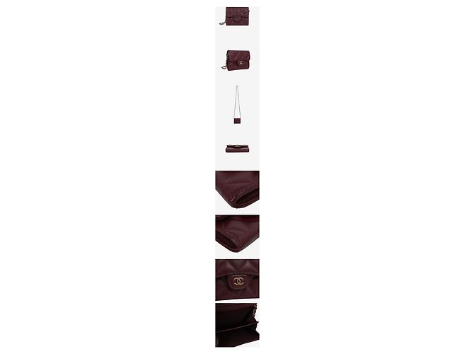 Chanel Borsa a tracolla e porta carte Classic in Caviar Rosso - vista 2