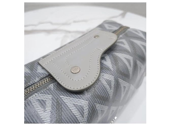 Dior Borsa Crossbody Diamond Ring Grigia Marrone - vista 5