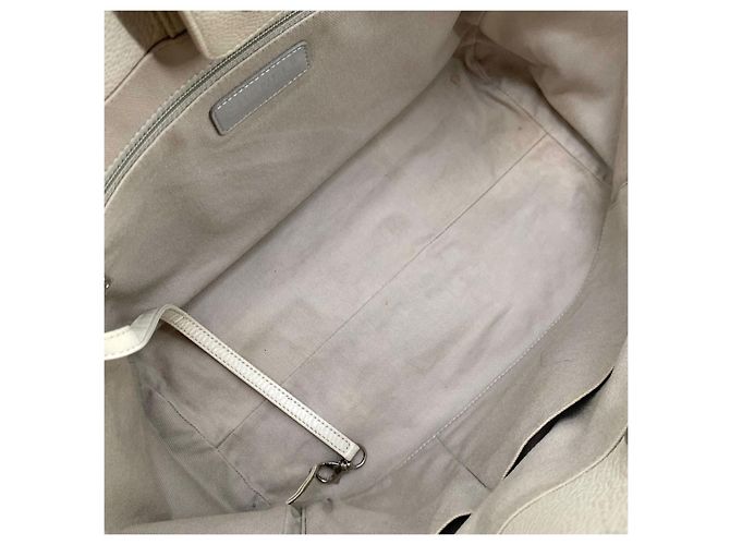 Chanel Borsa a tracolla Deauville in pelle Bianco - vista 7