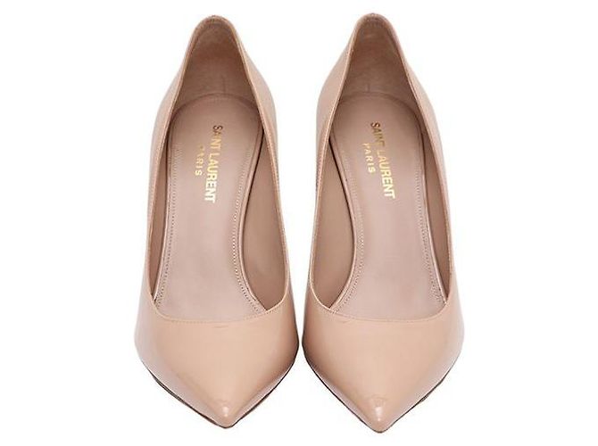 Saint Laurent Scarpe con tacco a spillo in vernice da donna Marrone - vista 2