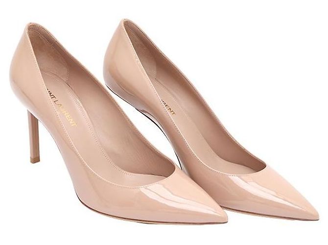 Saint Laurent Scarpe con tacco a spillo in vernice da donna Marrone - vista 3