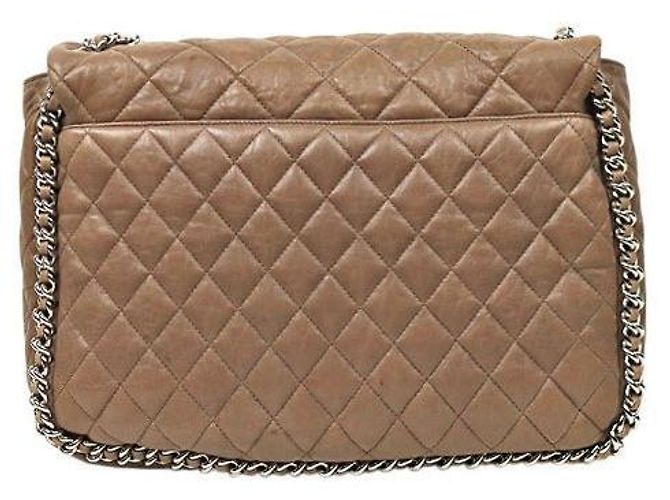 Chanel Borsa a tracolla matelassé con catena Marrone - vista 3