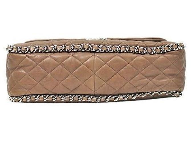 Chanel Borsa a tracolla matelassé con catena Marrone - vista 4
