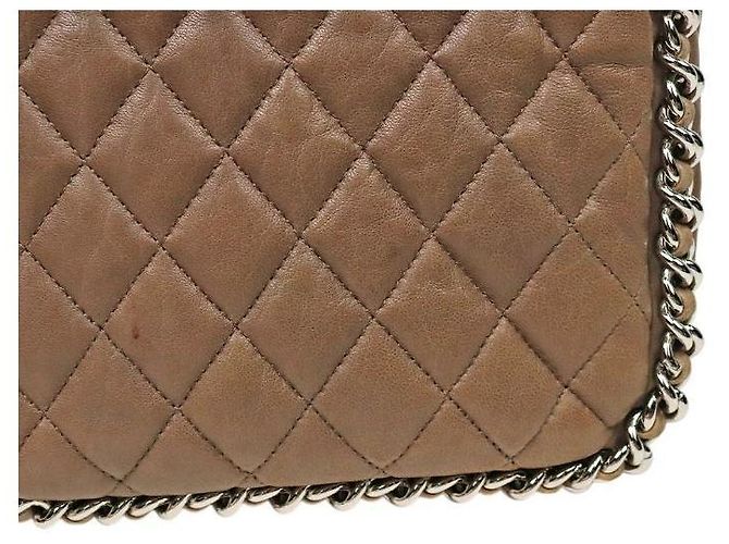 Chanel Borsa a tracolla matelassé con catena Marrone - vista 7