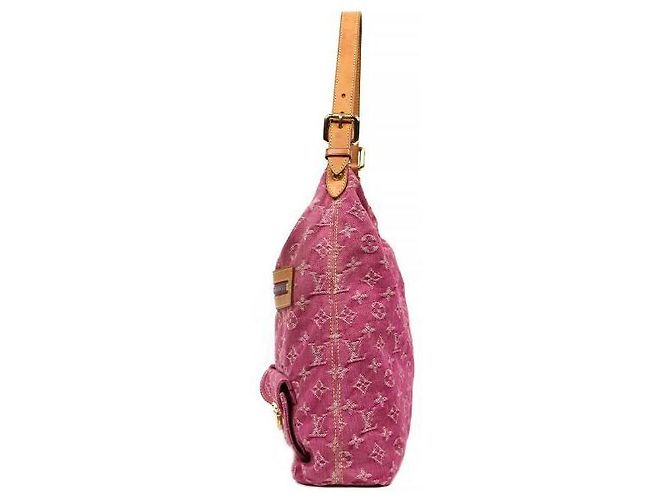 Louis Vuitton Bolso de hombro slouchy de denim rosa - vista 2