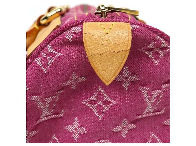 Louis Vuitton Pink Denim Neo Speedy Rosa - vista 11