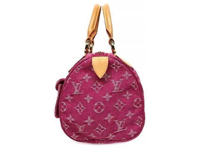 Louis Vuitton Pink Denim Neo Speedy Rosa - vista 2