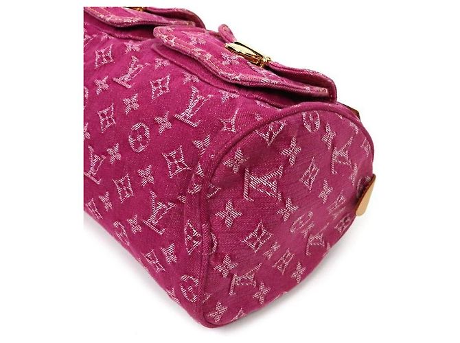 Louis Vuitton Pink Denim Neo Speedy Rosa - vista 6