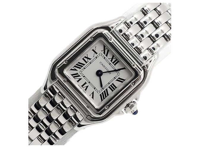 Cartier Pants de Small Quartz Steel Damenuhr Silber - Ansicht 2