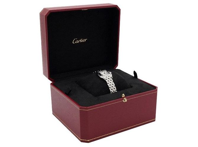 Cartier Pants de Small Quartz Steel Damenuhr Silber - Ansicht 7