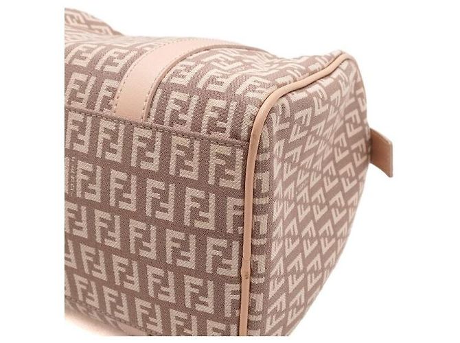 Fendi Boston-Tasche aus Canvas mit rosa FF-Logo Pink - Ansicht 7