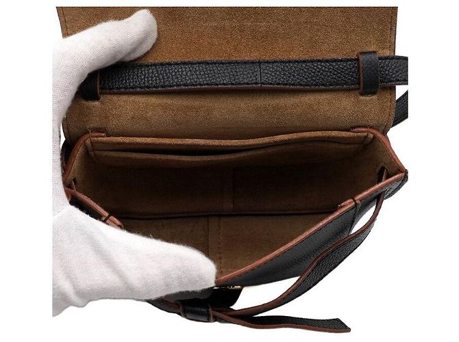 Loewe Borsa a spalla e crossbody Mini Gate in vitello nero - vista 5