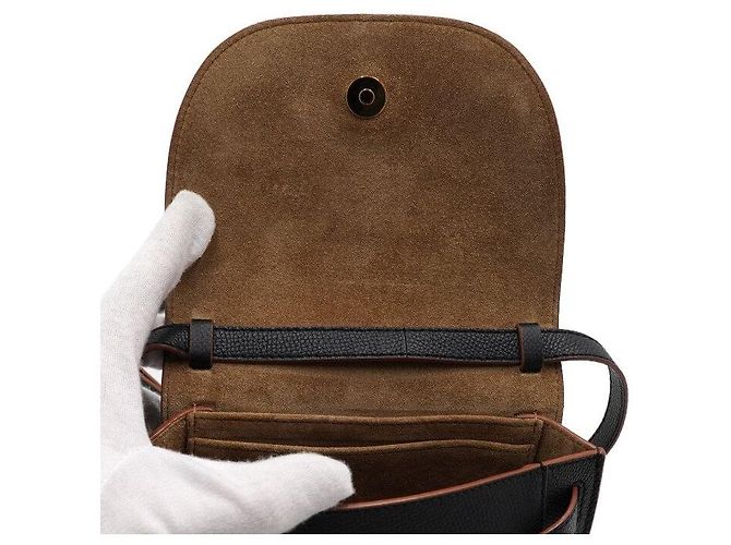 Loewe Borsa a spalla e crossbody Mini Gate in vitello nero - vista 6