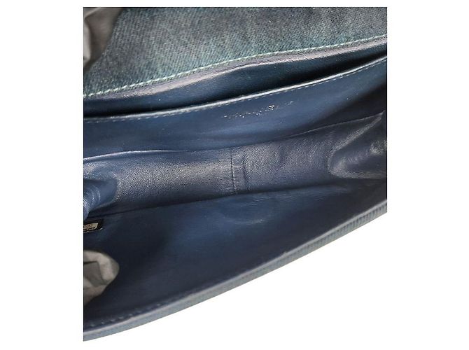 Chanel Medium Boy Bag Denim Blue - view 11