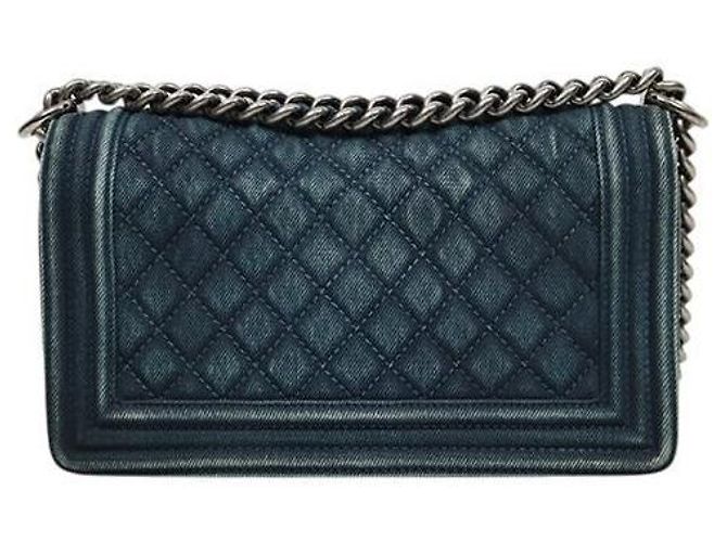 Chanel Medium Boy Bag Denim Blue - view 3