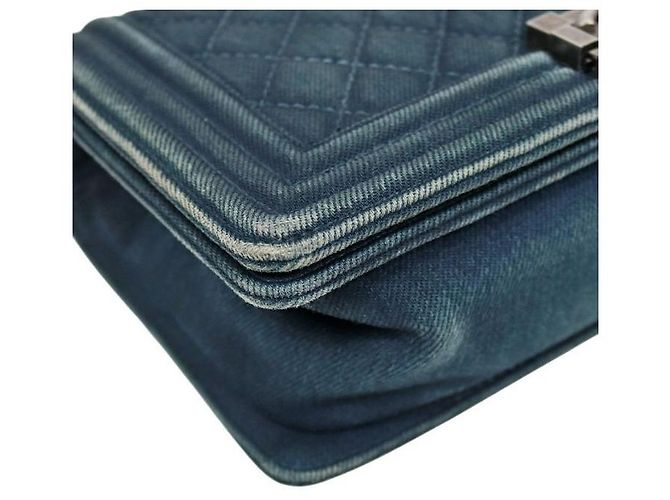 Chanel Medium Boy Bag Denim Blue - view 5